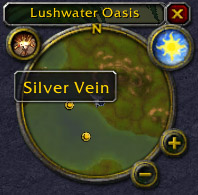 Ore veins are indicated on your mini map by yellow dots